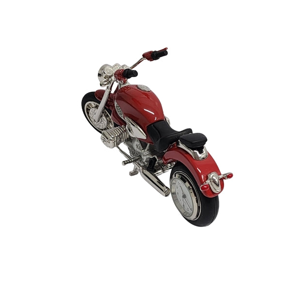 Collectable motorbike analogue clock in red