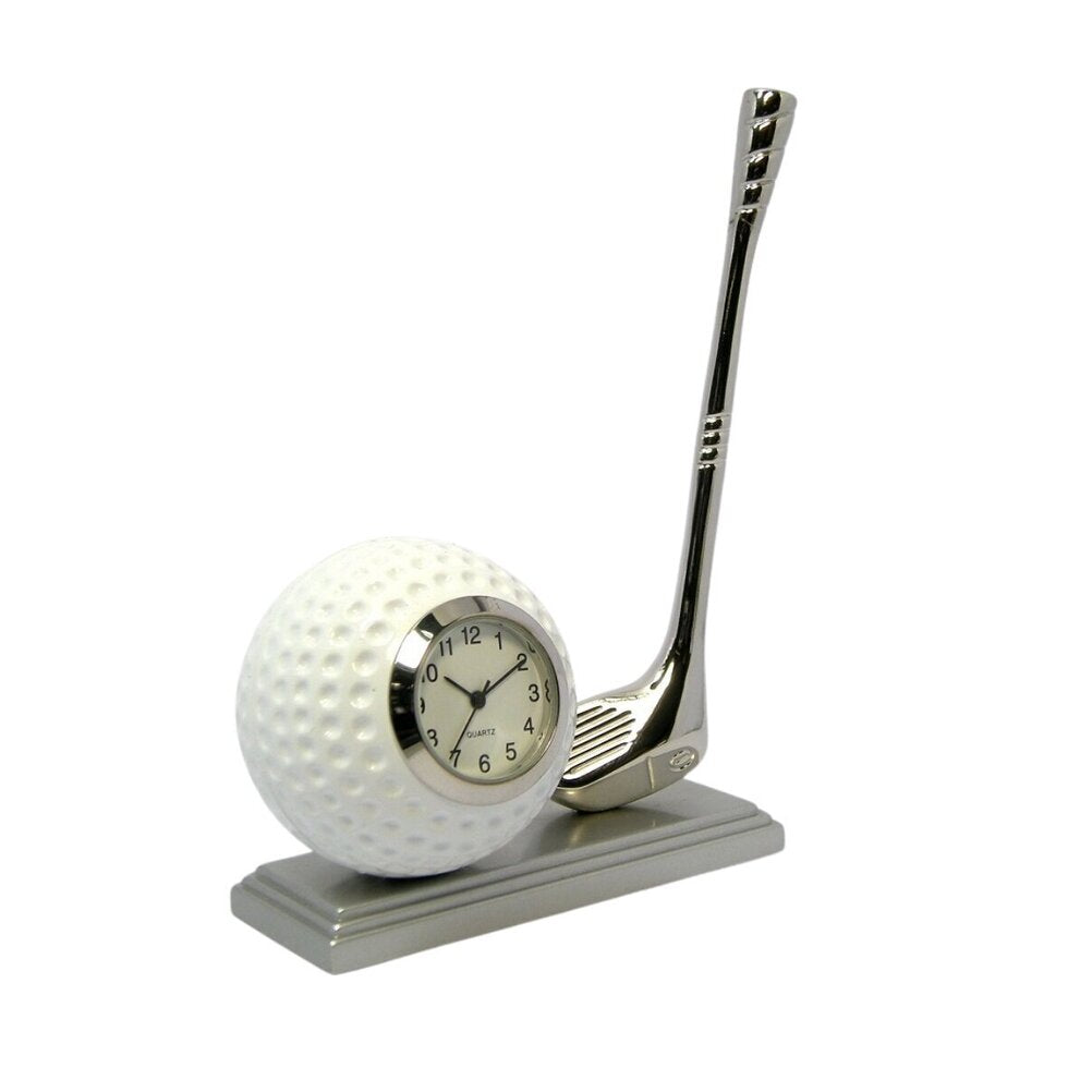 Golf ball & club collectable clock