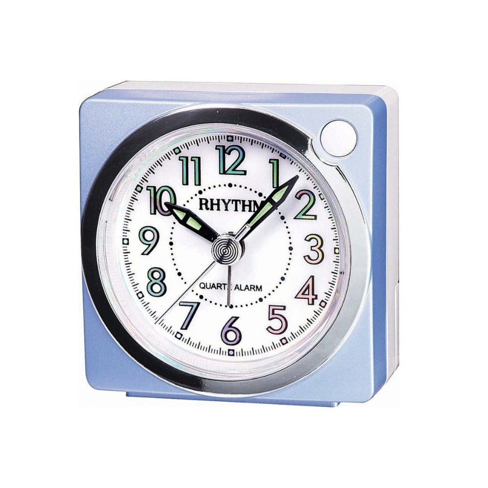 Blue bedside alarm clock