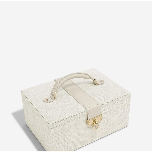 Luxury classic stacker jewellery box in linen